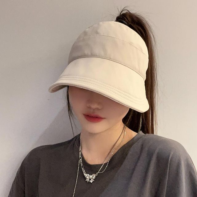 Lettering Open Top Hat Sun