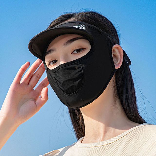 Cover Protection Face with Brim Plain Sun
