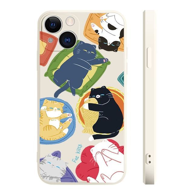 Phone Case Cat Print Sleeping