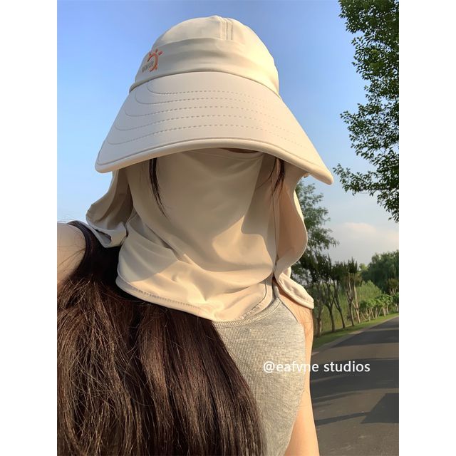 Hat Protection with Cover Sun Face Lettering