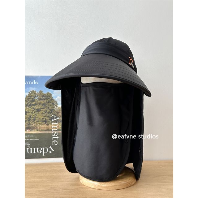 Hat Protection with Cover Sun Face Lettering