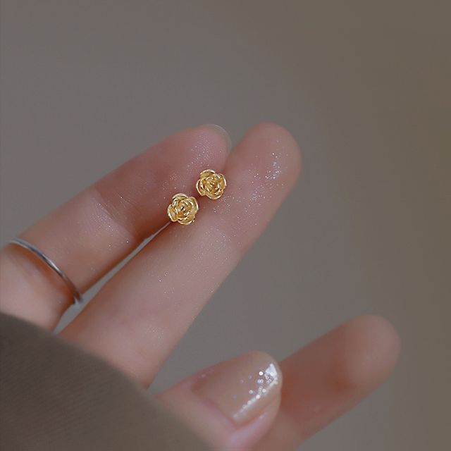 Earring Sterling Floral Silver