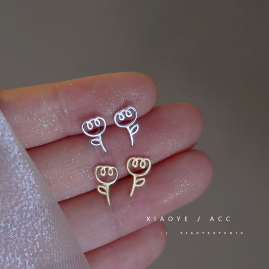 Earring Floral Sterling Silver