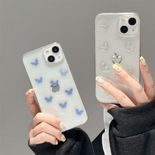 Butterfly / Heart Transparent Phone Case