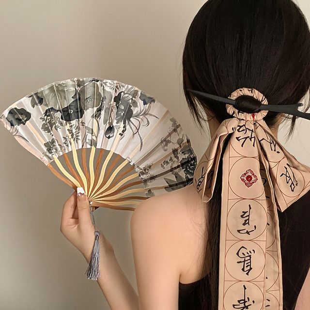 Fan / Character Traditional Hand Chinese Scrunchie