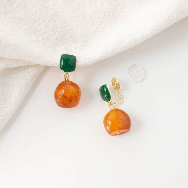 Earring / Drop Geometric On Clip