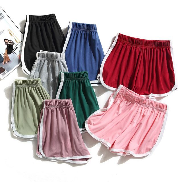 Elastic Contrast Trim Sweat Shorts Waist