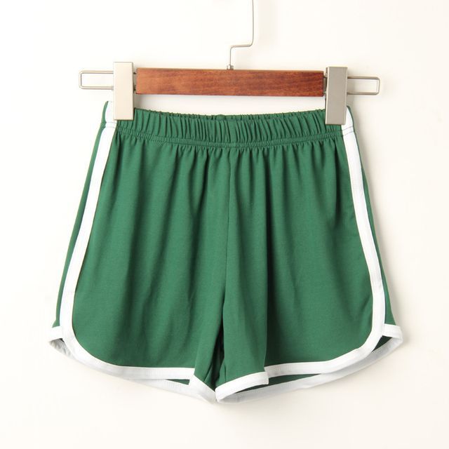 Elastic Contrast Trim Sweat Shorts Waist