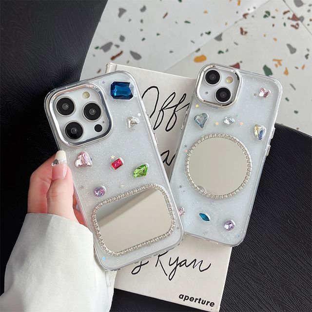 Case Phone Embellished Mirrored