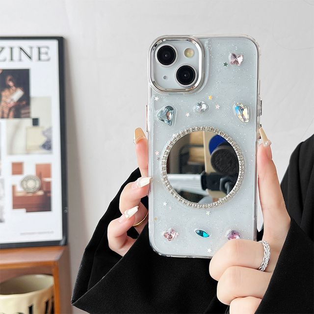 Case Phone Embellished Mirrored