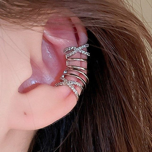 Layered Earring Alloy Cuff