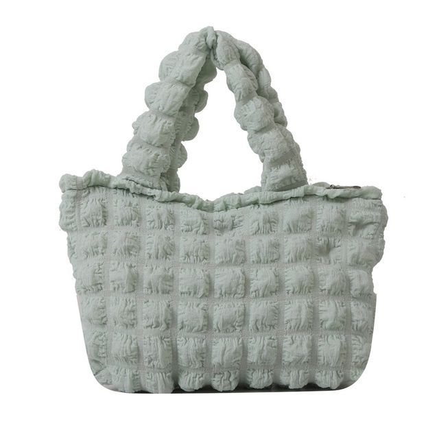 Plain Ruched Small Tote Bag