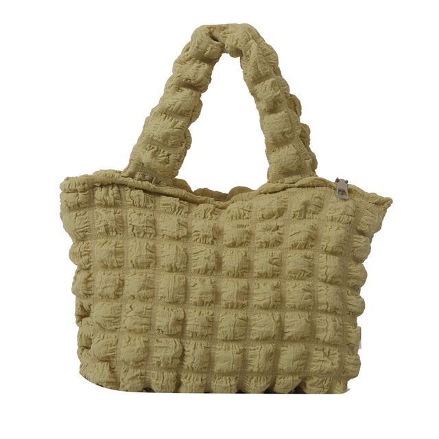 Plain Ruched Small Tote Bag