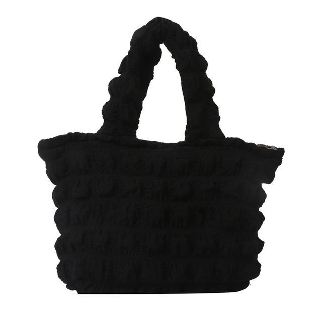 Plain Ruched Small Tote Bag