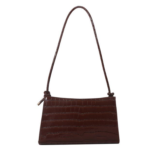 Crocodile Grain Shoulder Bag