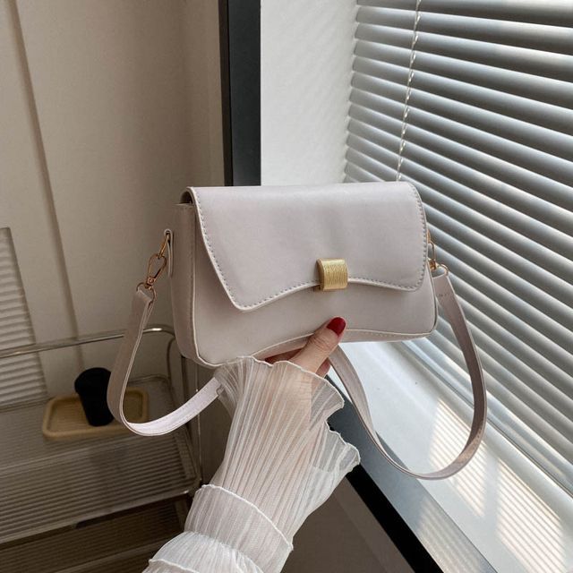 Plain Flap Shoulder Bag