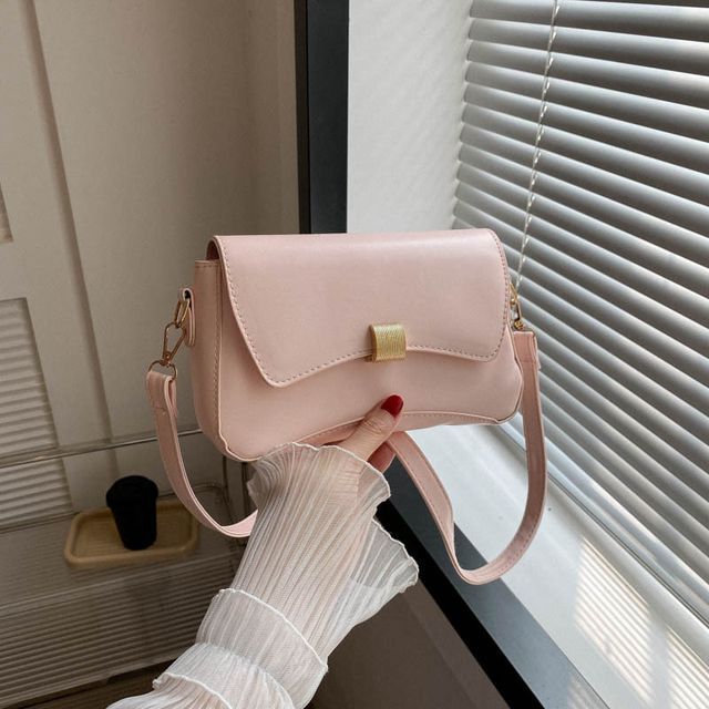 Plain Flap Shoulder Bag