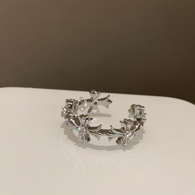 / Set Moonstone Open Cross Faux Ring