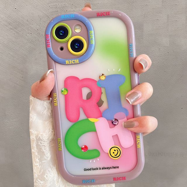 Lettering Print Phone Case