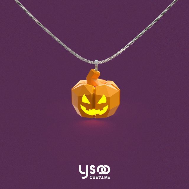 Halloween Pumpkin Necklace Lantern