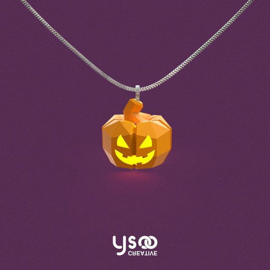 Halloween Pumpkin Necklace Lantern