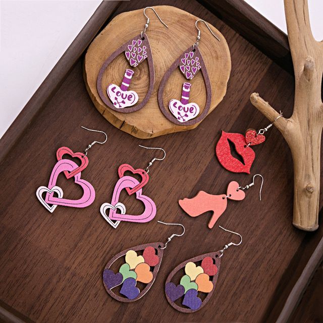 Wooden Drop Earring