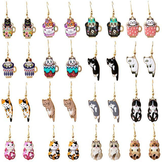 Cat Drop Earring