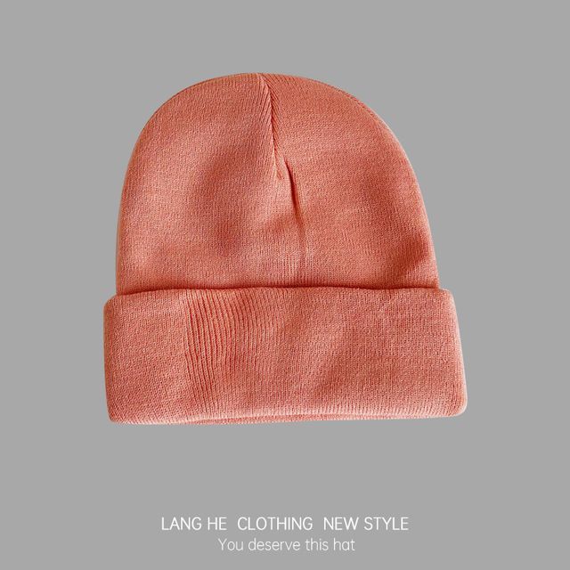 Heart Embroidered Knit Beanie