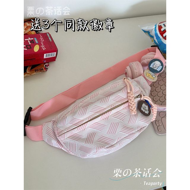 Patterned Belt Bag / Bag Charm / Set