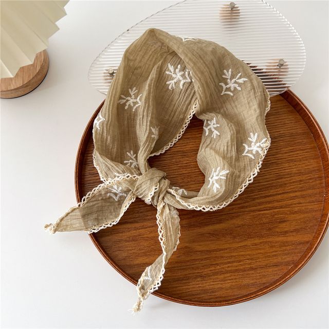 Floral Embroidered Neckerchief