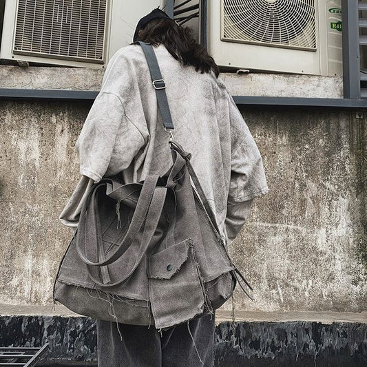 Crossbody Multi-Pocket Bag Frayed