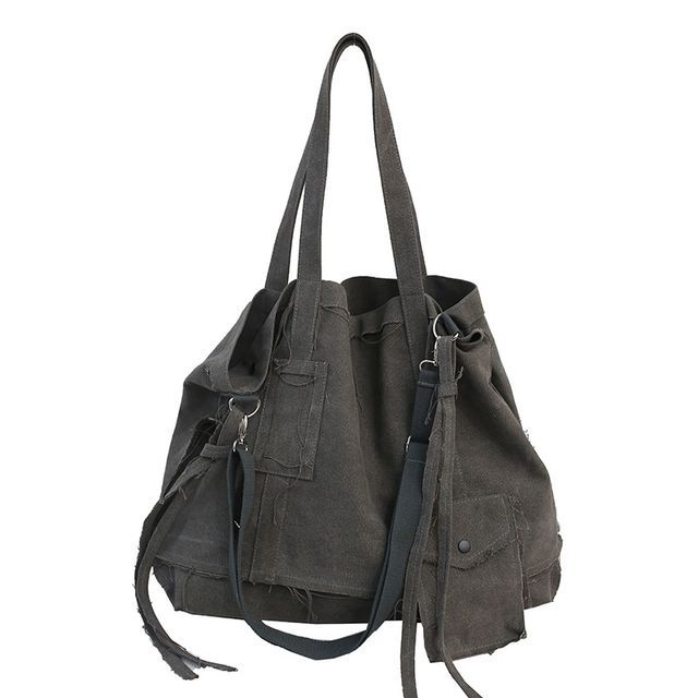 Crossbody Multi-Pocket Bag Frayed