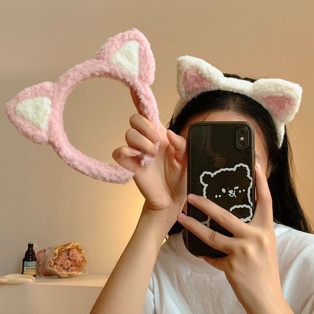 Headband Chenille Ear Cat