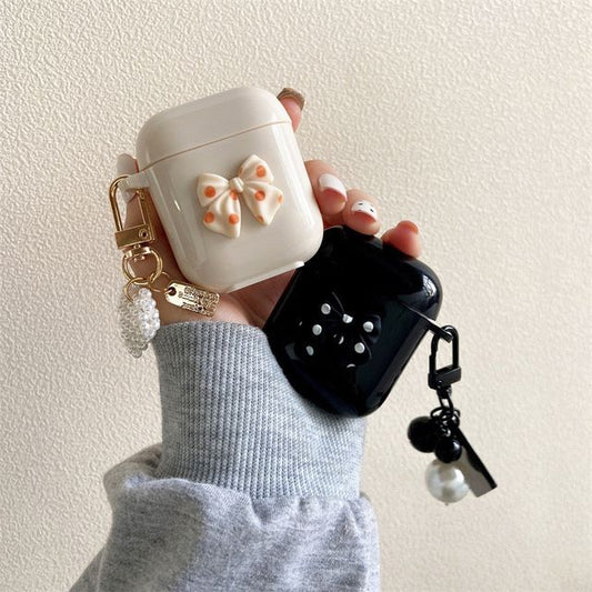 Pro Faux AirPods Skin Case / Pearl Earphone Bow