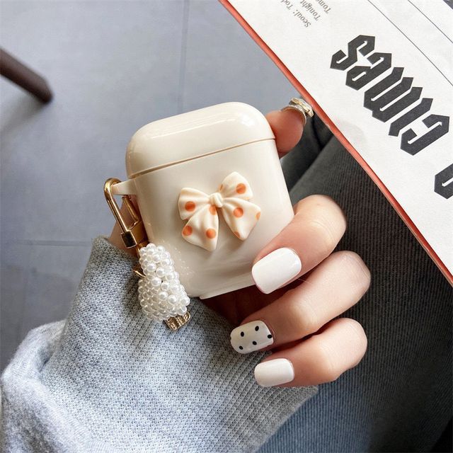 Pro Faux AirPods Skin Case / Pearl Earphone Bow