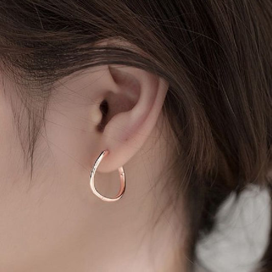 Polished Sterling Silver Hoop Earring