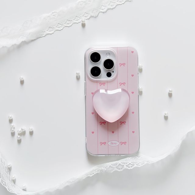 / Heart Bow Stand Case Phone