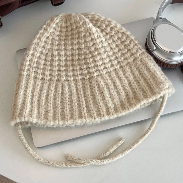 Plain Knit Cloche Hat