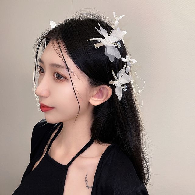 / Butterfly Clip Set Gemstone Hair