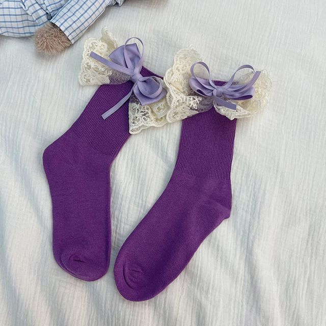 Lace Bow Socks