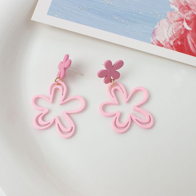 Drop Floral Earring / Clip-On