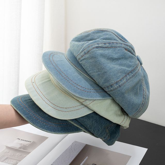 Cap Denim Newsboy
