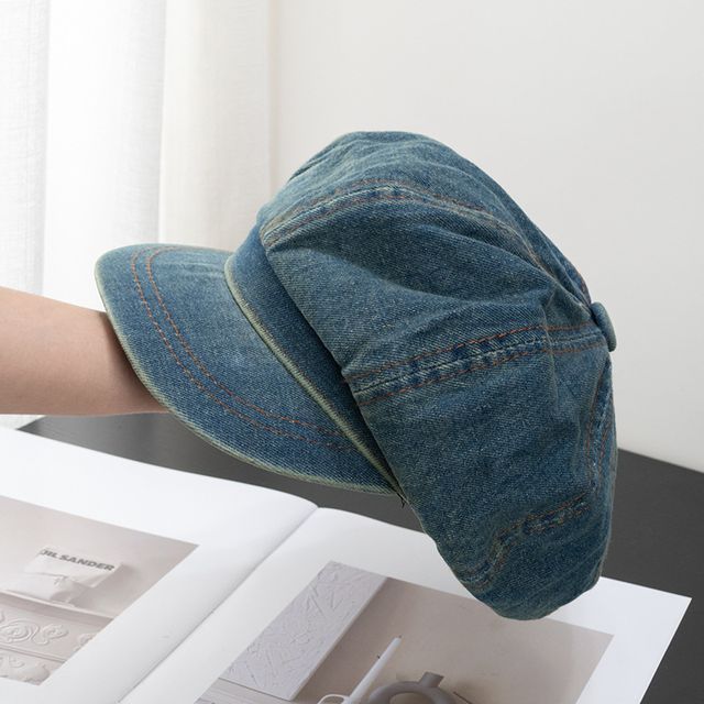 Cap Denim Newsboy