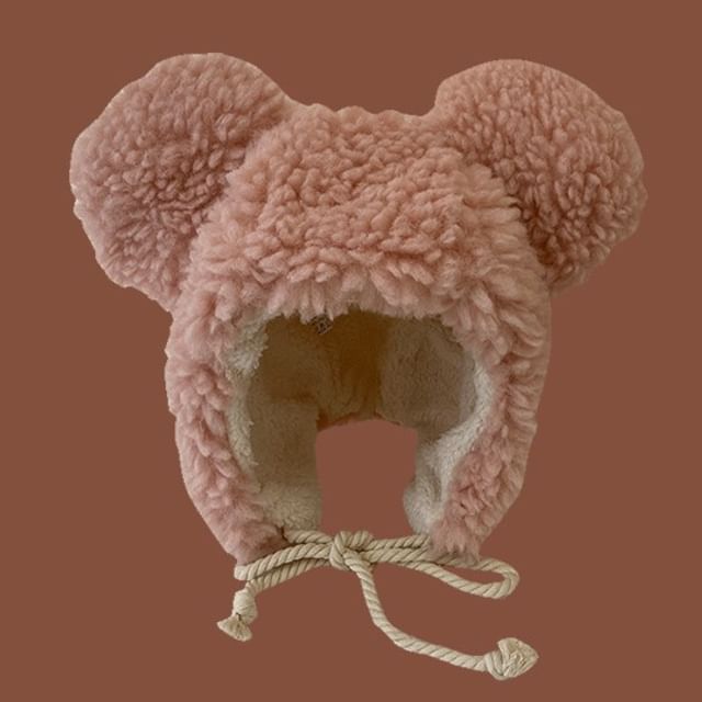 Fluffy Bear Hat Ear Trapper