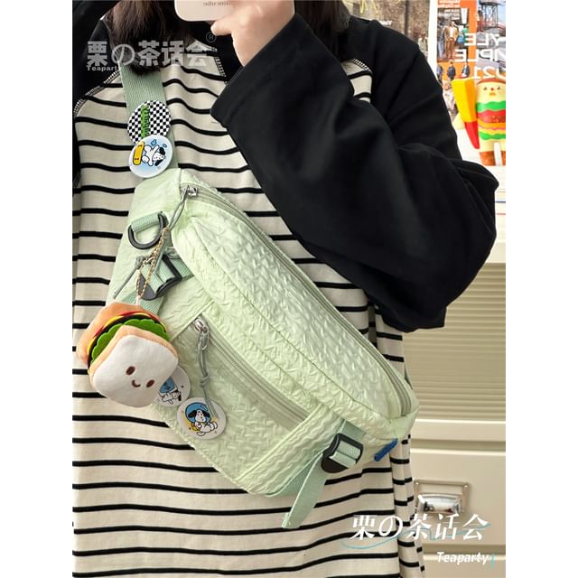 Plain Waist Bag / Bag Charm / Pin / Set