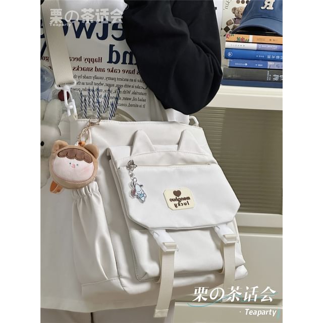 Cat Ear Two Tone Tote Bag / Bag Charm / Set