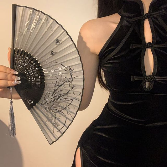 Hand Foldable Fabric Designs) (Various Floral Fan