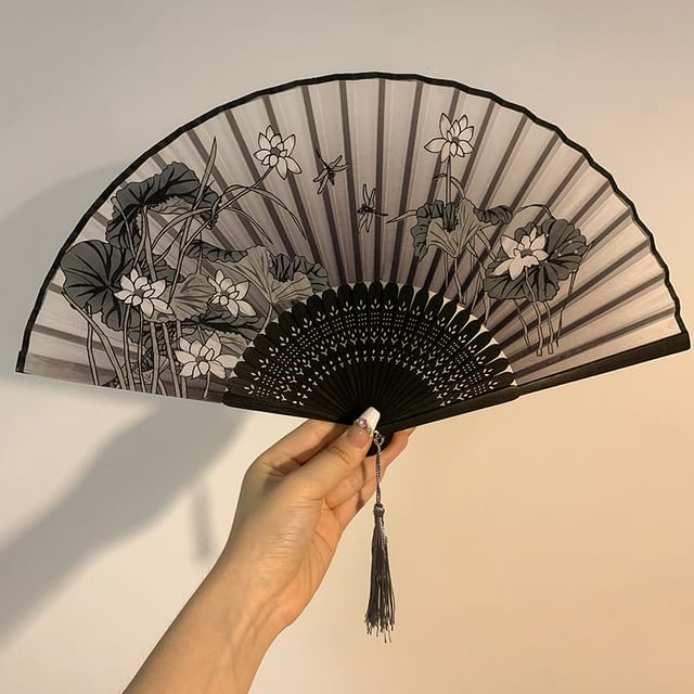 Hand Foldable Fabric Designs) (Various Floral Fan