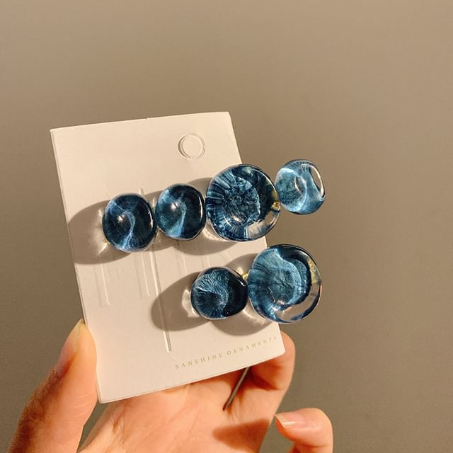 Bead Hair (Various Designs) Clip Acrylic 2: Set of