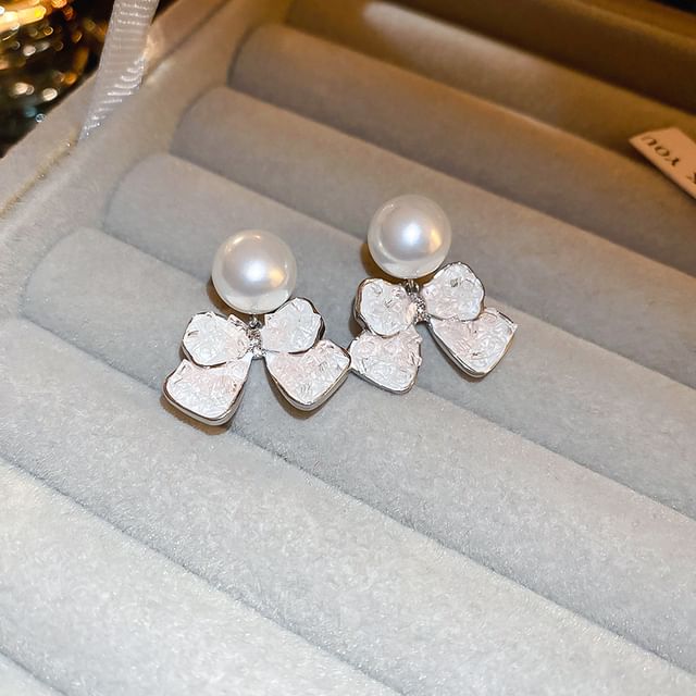 (Various Faux / Bow Earring Floral Alloy Pearl Designs)